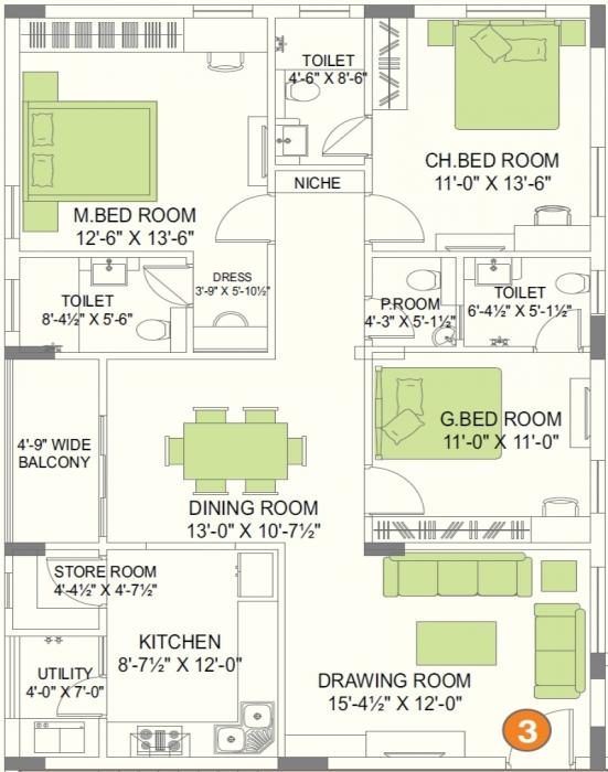 Alekhya Windmills - Floor Plan