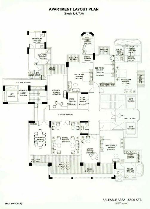 DLF The Aralias - Floor Plan