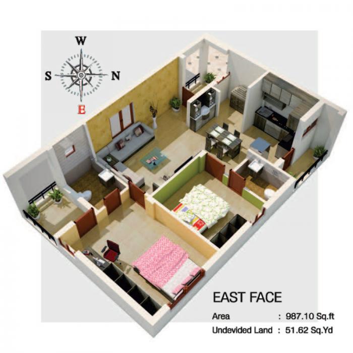 Raghava Vijayram Vihar Apartment - Floor Plan