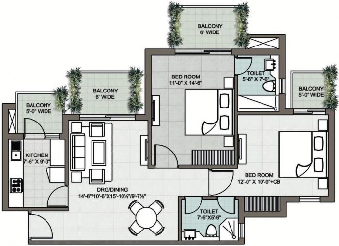 Supertech Araville - Floor Plan