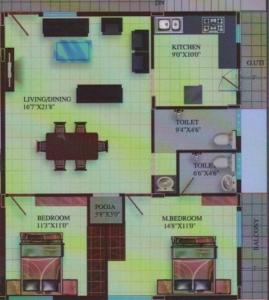 Santrupti Elcitee Enclave - Floor plan