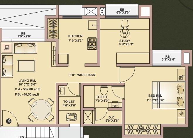 Squarefeet Green square - Floor Plan