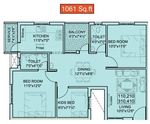 P dot G Matrix - Floor Plan