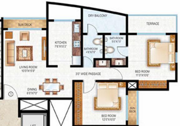 Raunak Tulip - Floor Plan