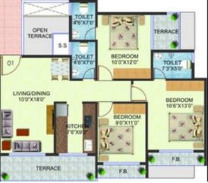Kaamdhenu Sai Pushpam - Floor plan
