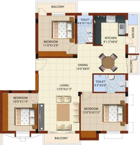 Sree Indraprastha - Floor Plan
