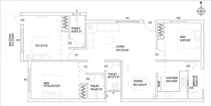 Ruby Star City - Floor Plan