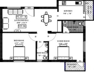 Bala Abirami Bouganvilla - Floor plan