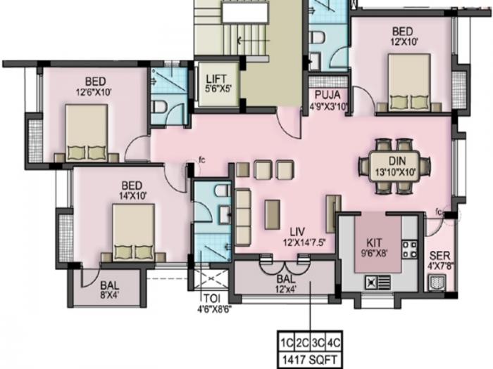 Acchyuthans Matsyam Manor - Floor Plan