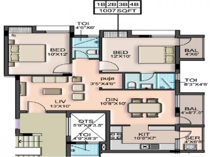 Acchyuthans Matsyam Manor - Floor Plan