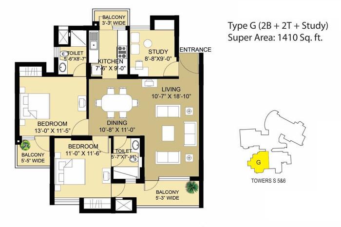 Eldeco Aamantran - Floor Plan