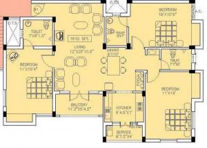 Doshi Trinity Park - Floor plan