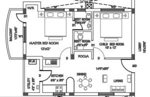 Bala Abirami Daffodil - Floor plan