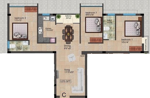 Harmonys Sangeetha - Floor Plan