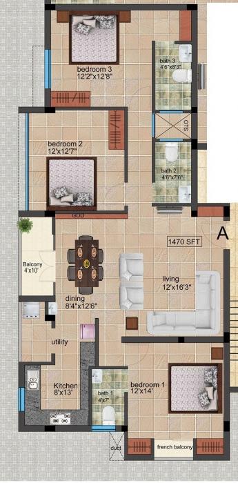 Harmonys Sangeetha - Floor Plan