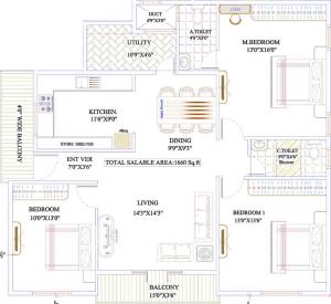 Asrithas Lotus Residency - Floor plan