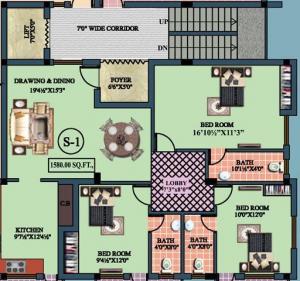 Cosy Square - Floor plan