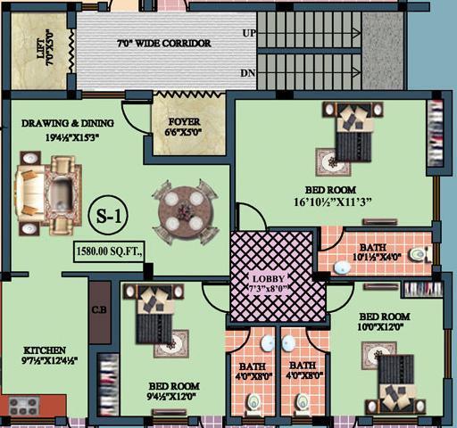 Cosy Square - Floor Plan