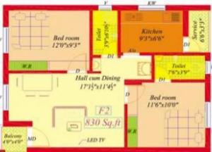 Aravinds Enclave II - Floor plan