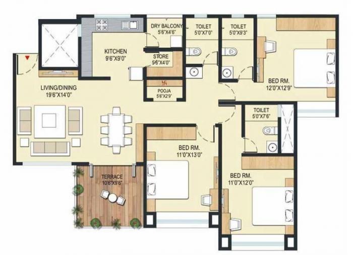 Samraat Vrindavan - Floor Plan