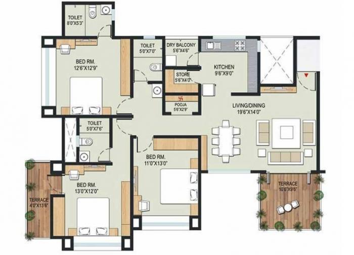 Samraat Vrindavan - Floor Plan