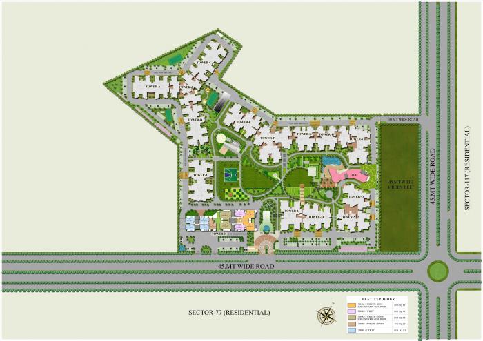 Ajnara Klock Tower - Master Plan