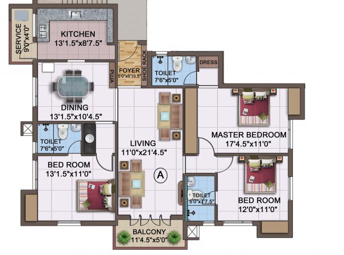 KCee Vasantham - Floor Plan
