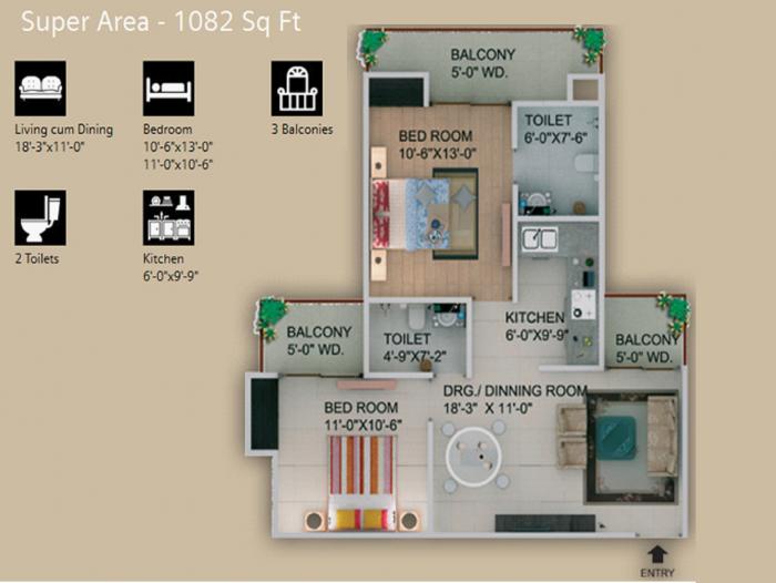 Supertech Crown Tower - Floor Plan