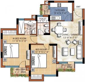 Omaxe Grand Tower - Floor plan