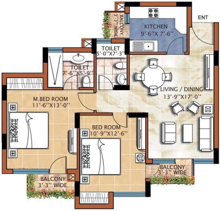 Omaxe Grand Tower - Floor Plan