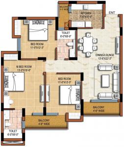 Omaxe Grand Tower - Floor plan