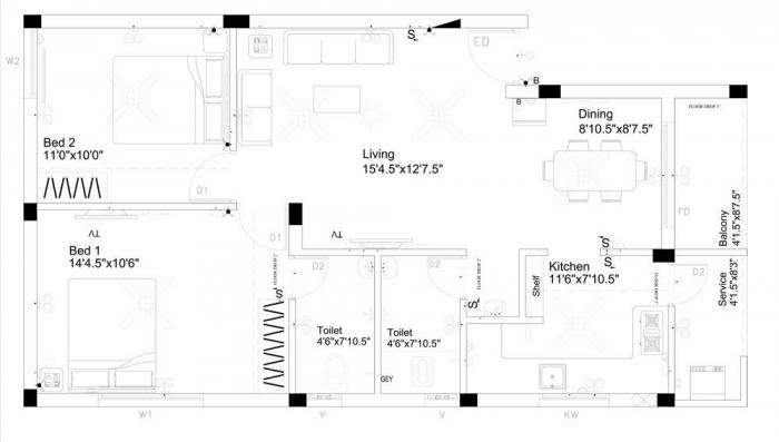 Ruby Shelter - Floor Plan