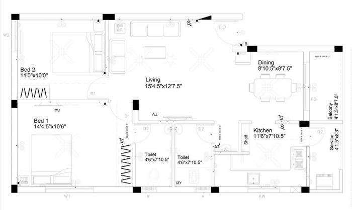 Ruby Shelter - Floor Plan