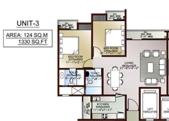 Ansal API Celebrity Woods - Floor Plan