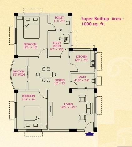 Aashray Apartment - Floor Plan