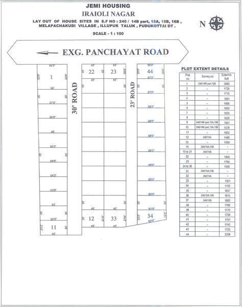 Iraiyoli Nagar Plot - Master Plan