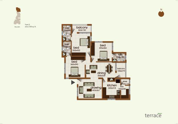 Beacon Terrace - Floor Plan