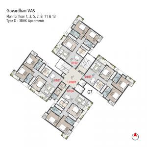 Infinity Krishna Bhumi Apartment - Floor plan