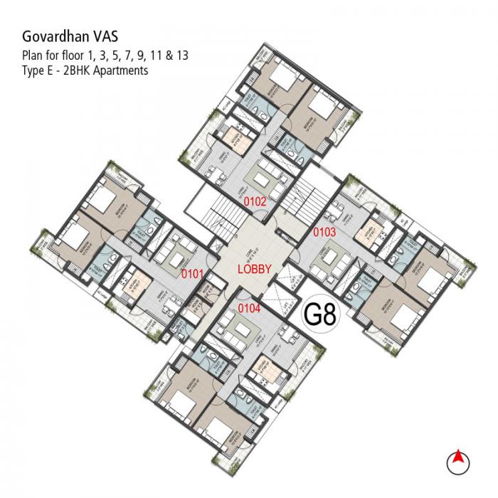 Infinity Krishna Bhumi Apartment - Floor Plan