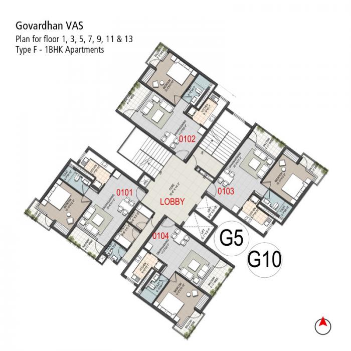 Infinity Krishna Bhumi Apartment - Floor Plan