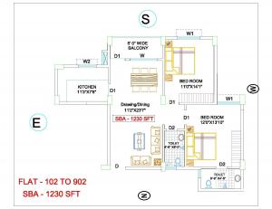 Dion River Front - Floor plan