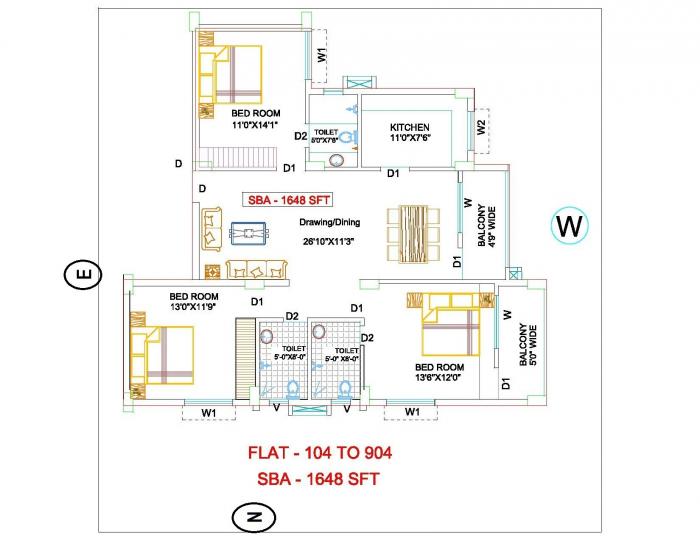 Dion River Front - Floor Plan