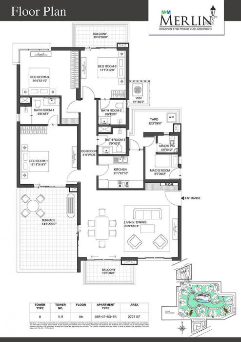 M3M Merlin - Floor Plan