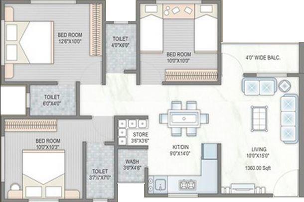 Aditya Vrundavan Heights - Floor Plan