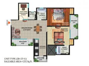 Pragati  Devika Skypers I - Floor plan