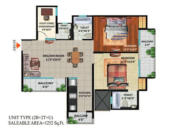 Pragati  Devika Skypers I - Floor Plan