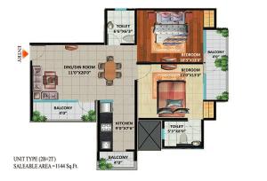 Pragati  Devika Skypers I - Floor plan