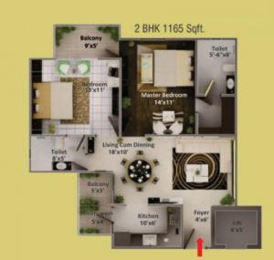 Hi View Krishna Valley - Floor plan