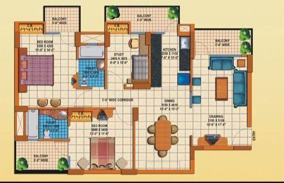 Charms Solitaire - Floor Plan