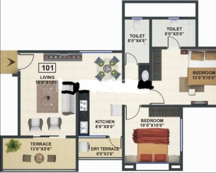 J J Adora - Floor Plan